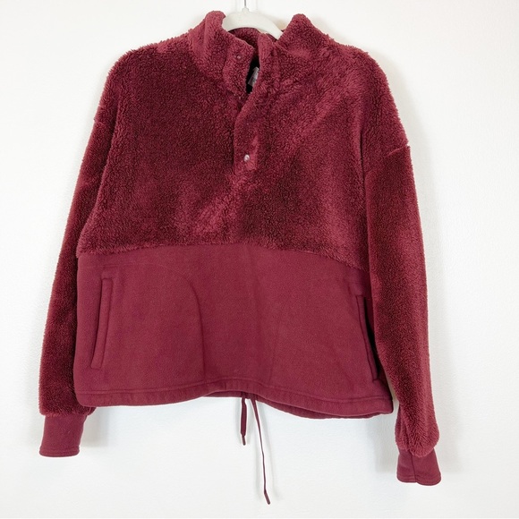 all in motion Sweaters - All In Motion 1/4 Snap Cozy Sherpa Pullover Size Large